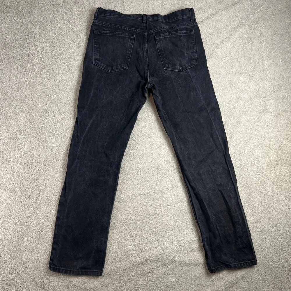 George Denim Jeans Size 33x30 Mens Black Regular Fit Everyday Wear Casual Style